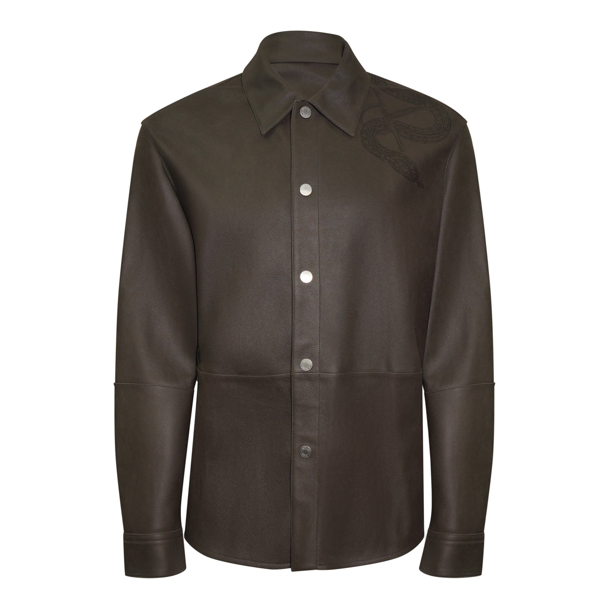 Hermès Lambskin (Cuir d’Agneau) Leather Overshirt/Jacket (46)