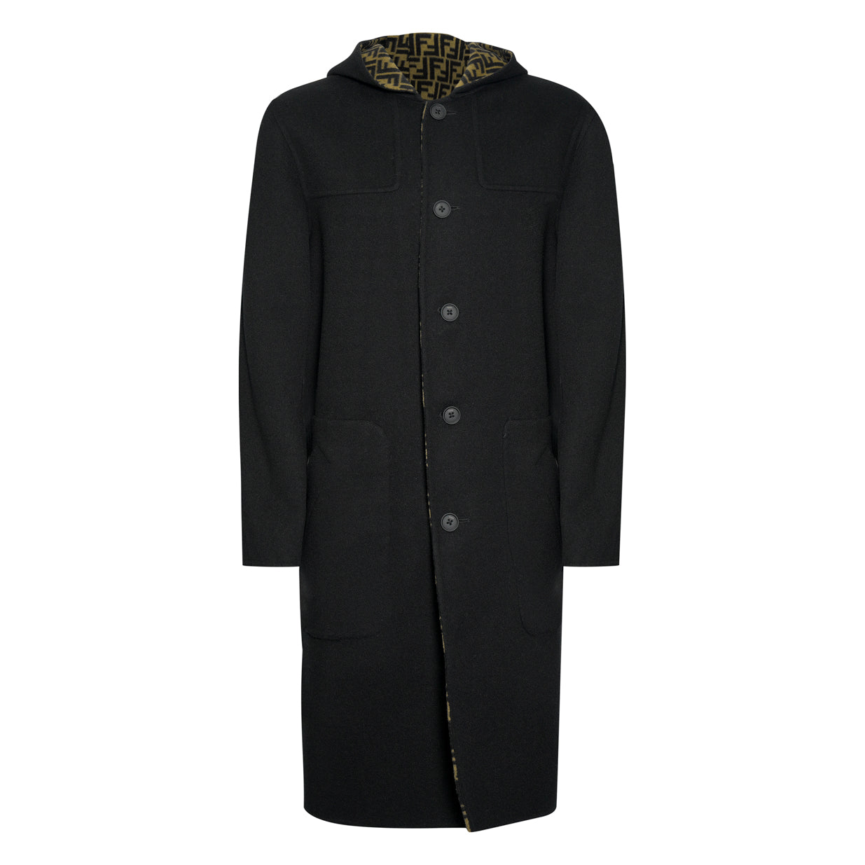 Fendi FF0249 A4LJ Wool Coat – Brown (50)