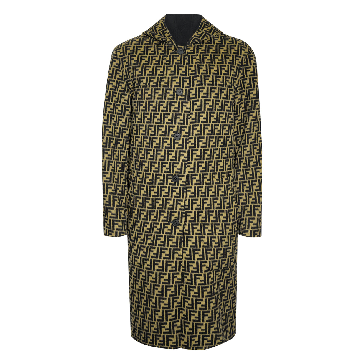 Fendi FF0249 A4LJ Wool Coat – Brown (50)