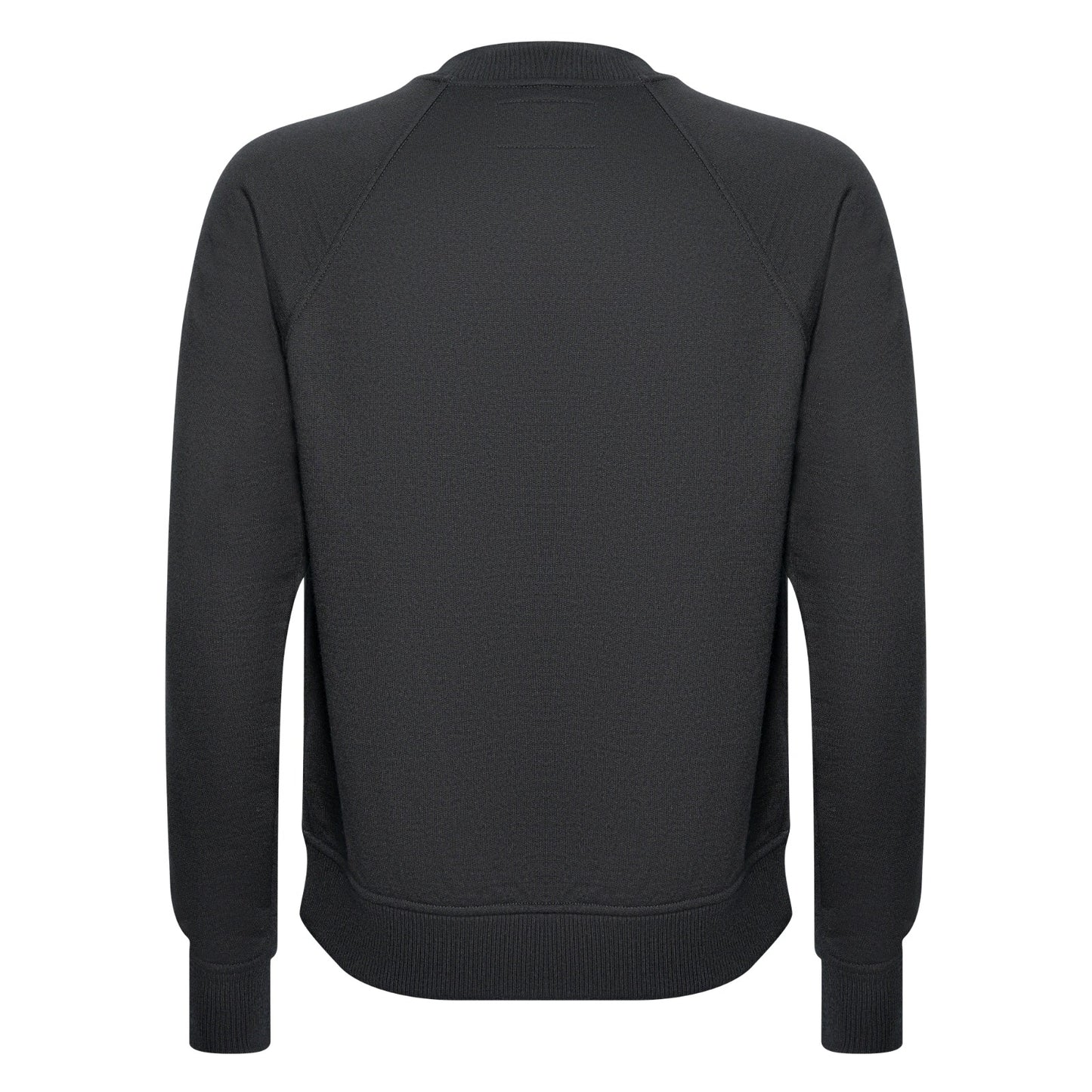 Hermès Black Crewneck Sweatshirt With Fur/Calf Hair Panel & Zipper (M)