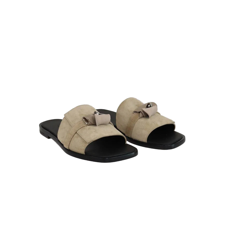 Hermès Gabriel Sandal - Suede/Beige (44.5)