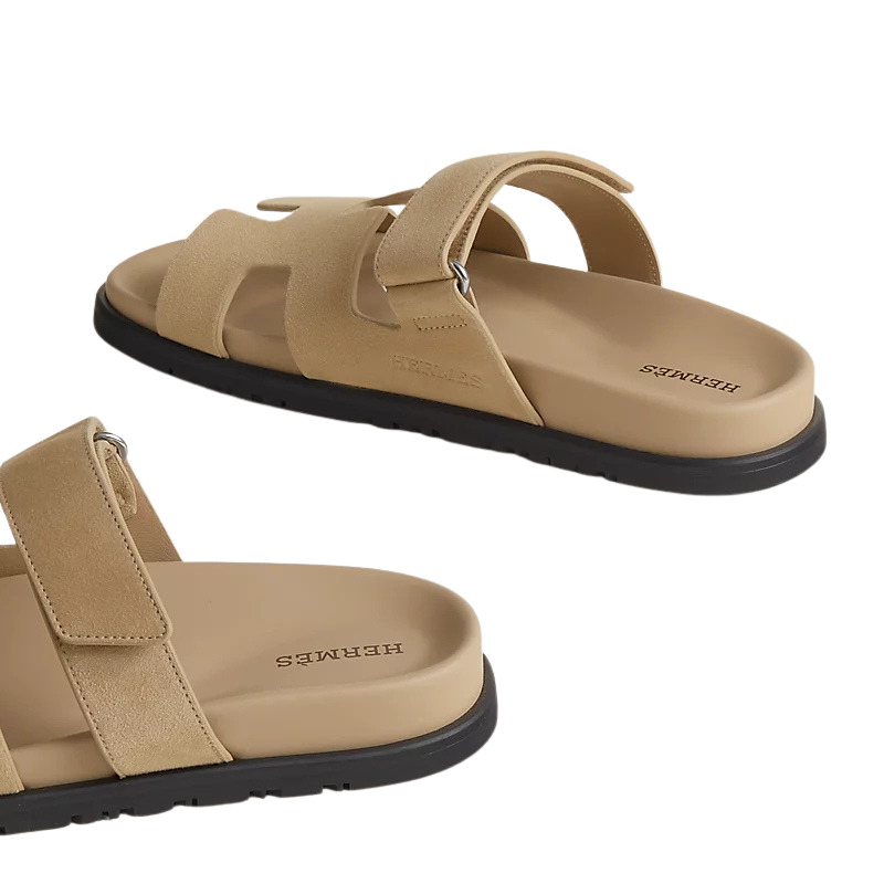 Hermès Chypre Sandal - Beige/Suede (43)