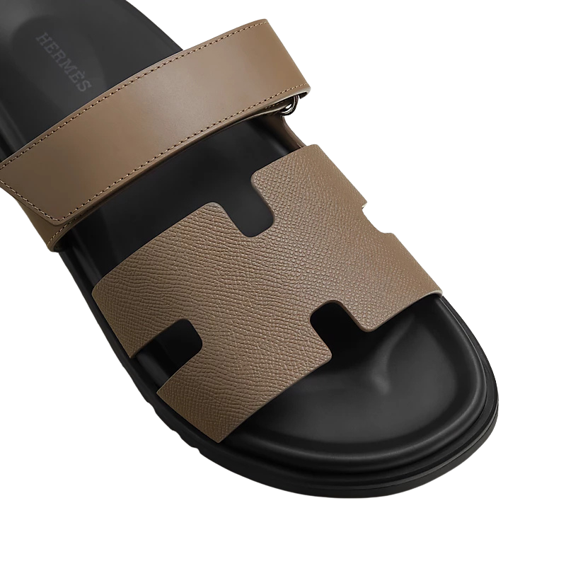 Hermès Chypre Sandal - Étoupe/Gray Epsom (45)