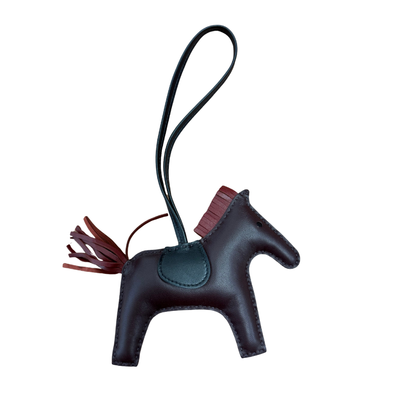 Hermès Rodeo GM Charm - Rouge Sellier/Rouge H/Noir