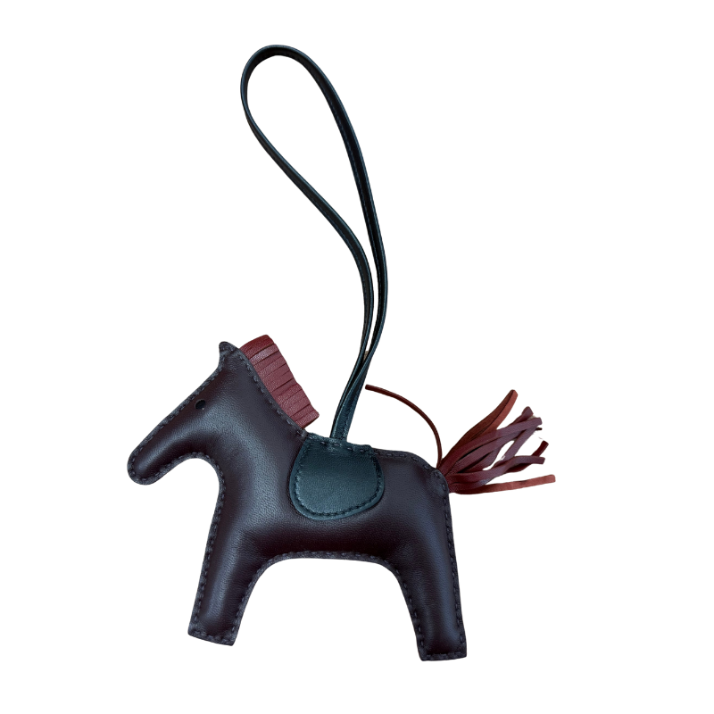 Hermès Rodeo GM Charm - Rouge Sellier/Rouge H/Noir