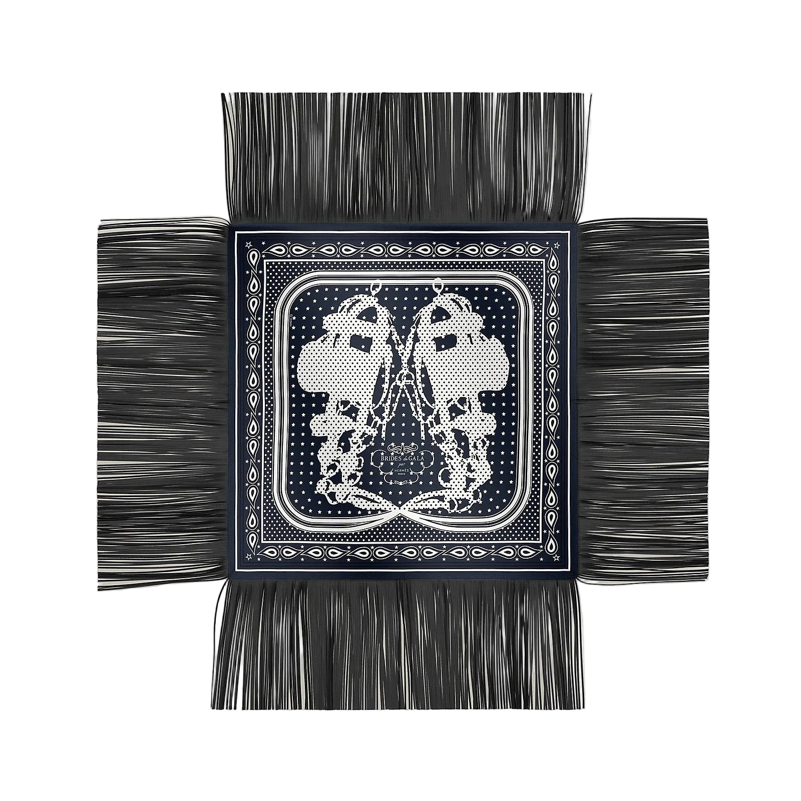 Hermès Brides De Gala Folk Bandana Scarf 55