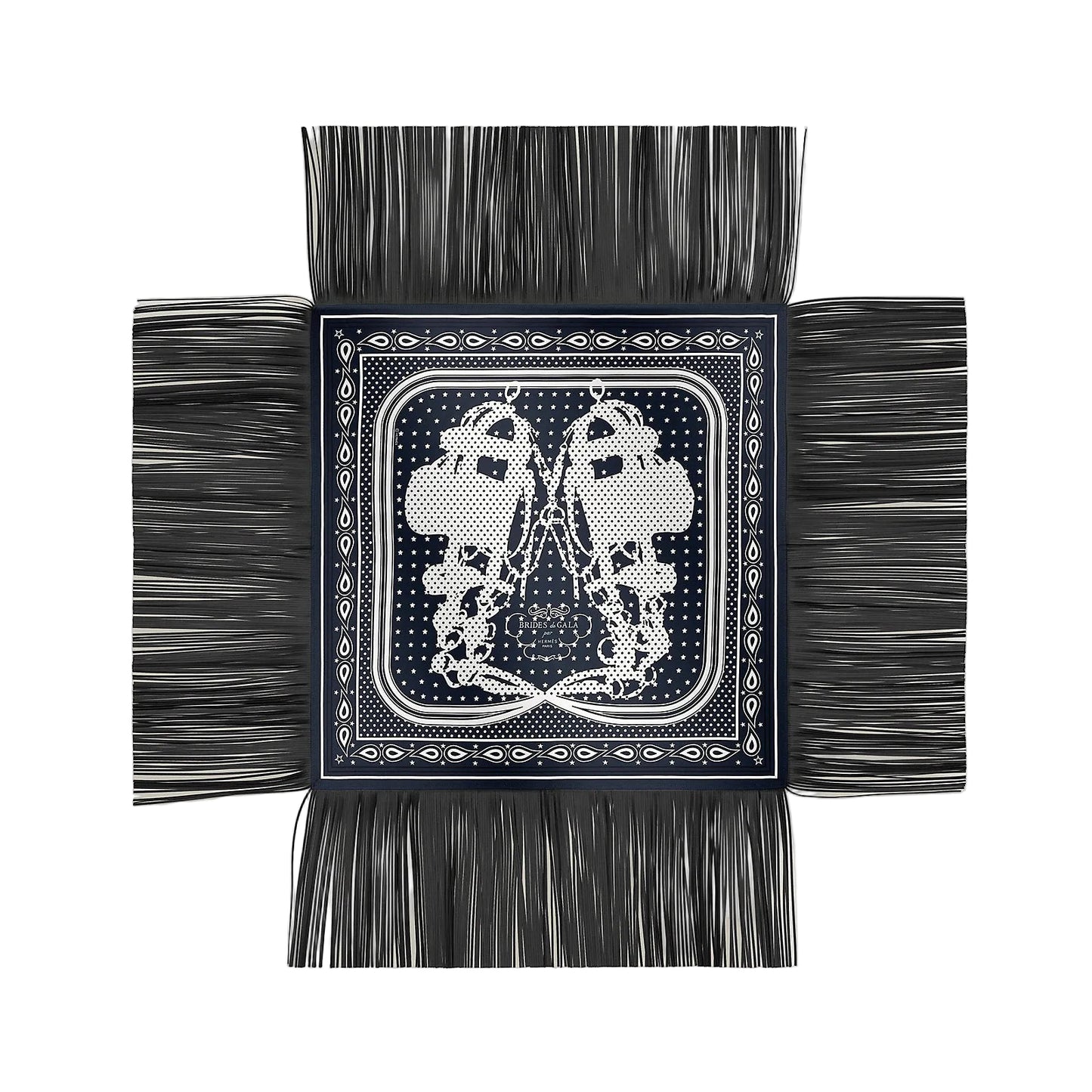 Hermès Brides De Gala Folk Bandana Scarf 55