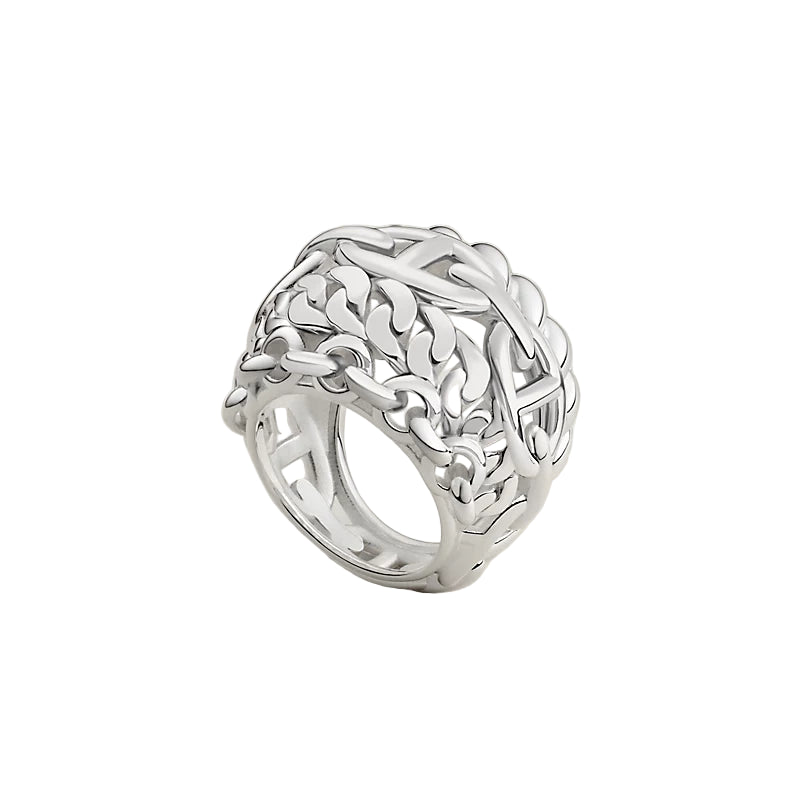 Hermès Chaîne d’Ancre Multichaines Ring (Large Model)(56)
