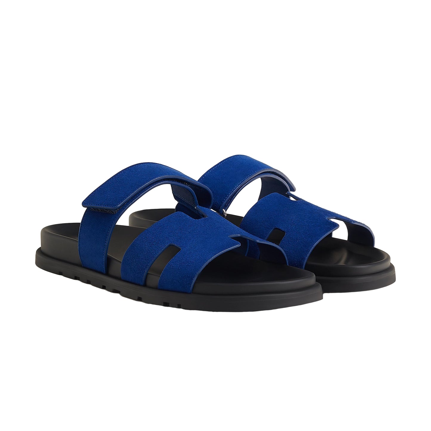 Hermès Chypre Sandal - Suede/Bleu Smalt (44.5)