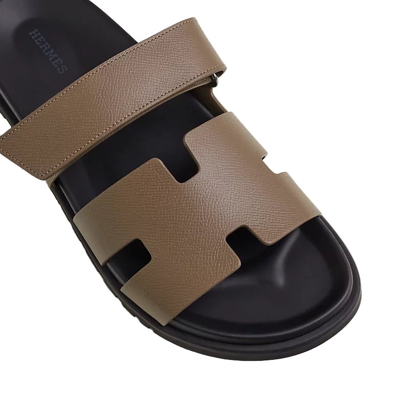 Hermès Chypre Sandal - Étoupe/Epsom Calfskin (45)
