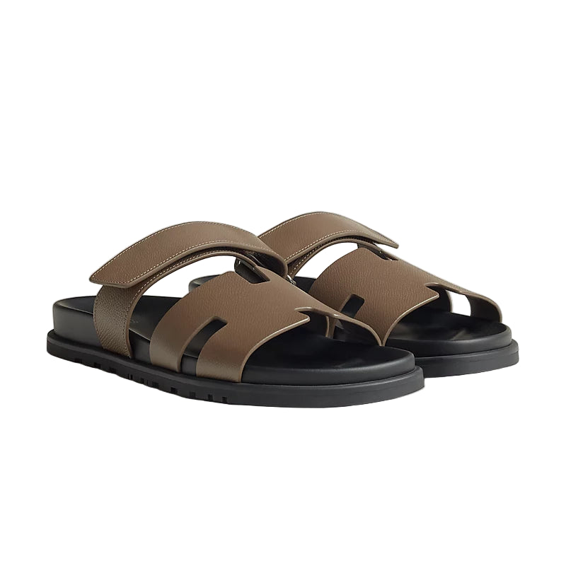 Hermès Chypre Sandal - Étoupe/Epsom Calfskin (45)