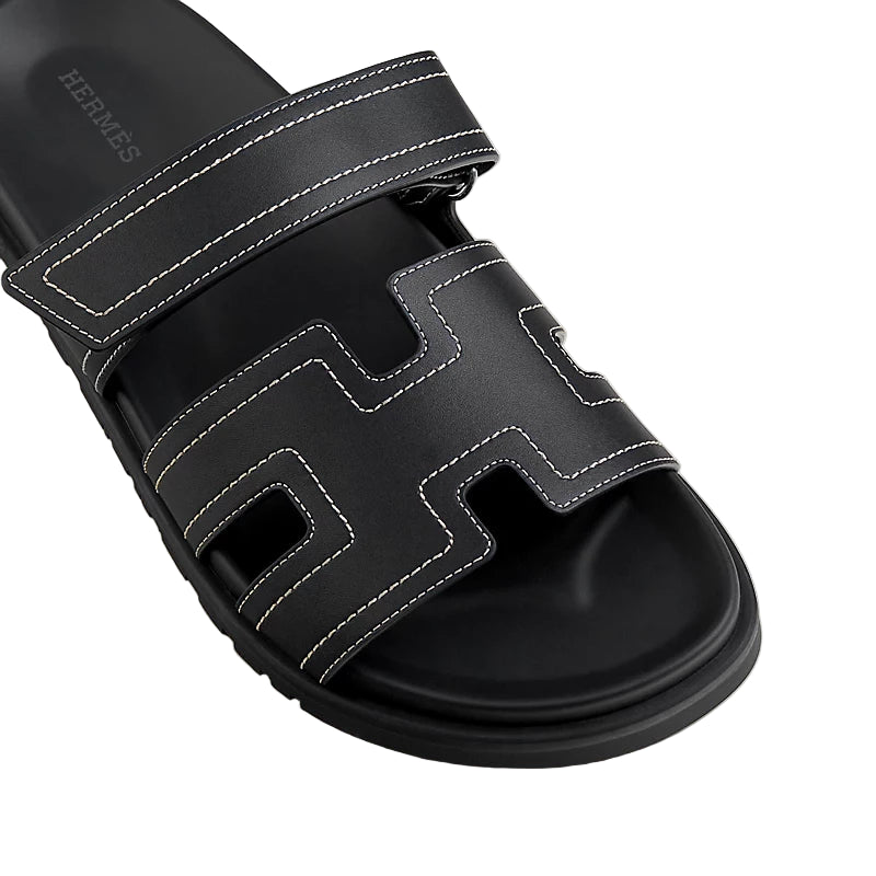 Hermès Chypre Sandal - Noir/Calfskin (45)