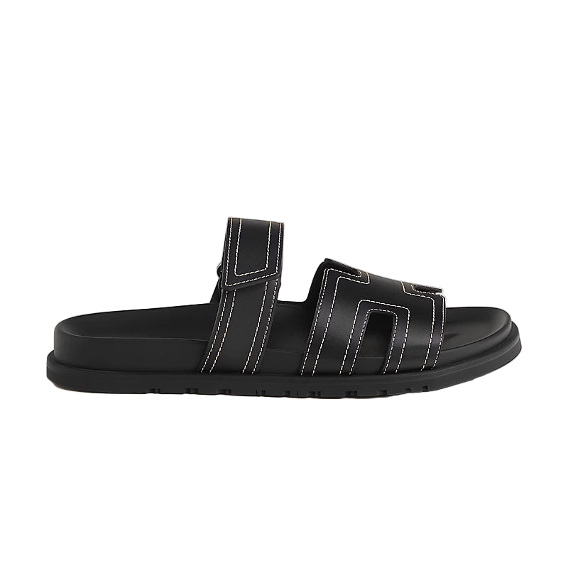 Hermès Chypre Sandal - Noir/Calfskin (45)