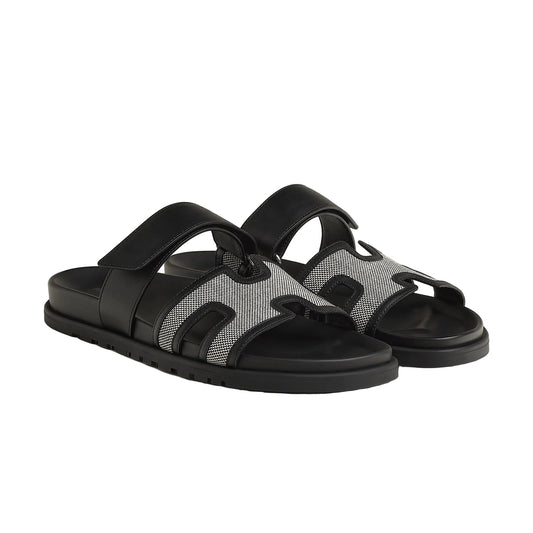 Hermès Chypre sandal Size : 45 (Prunoir / Noir)