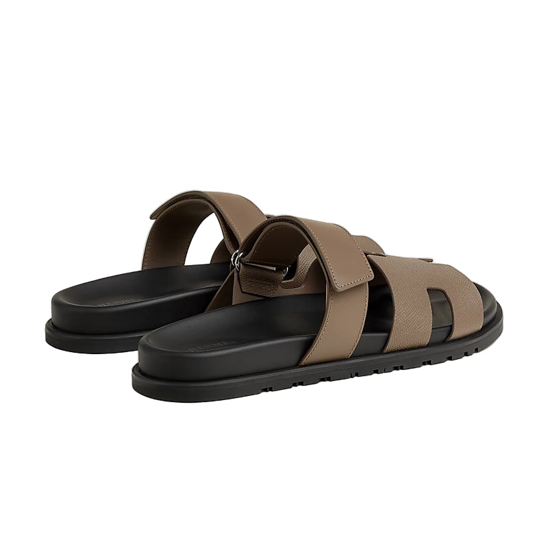 Hermès Chypre Sandal - Étoupe/Gray Epsom (45)