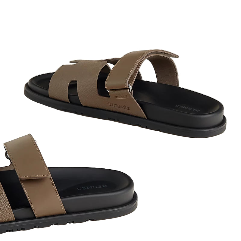 Hermès Chypre Sandal - Étoupe/Gray Epsom (45)