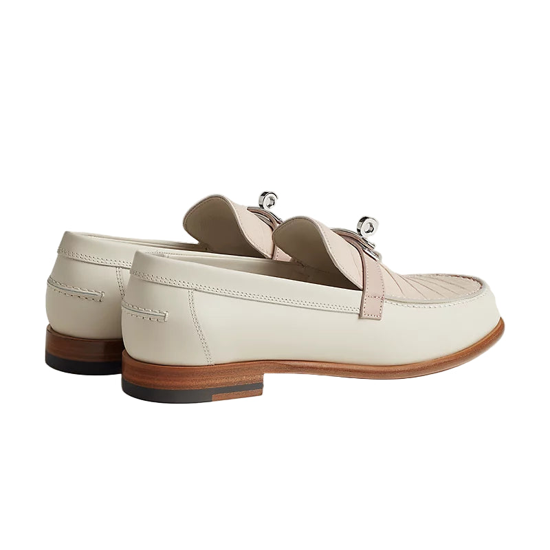 Hermès Destin Loafer - Niloticus Crocodile/Multicolore Blanc De Paris (40)