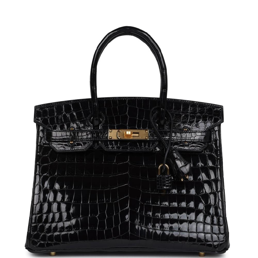 Hermès Birkin 30 - Shiny Niloticus Crocodile Noir - 2024