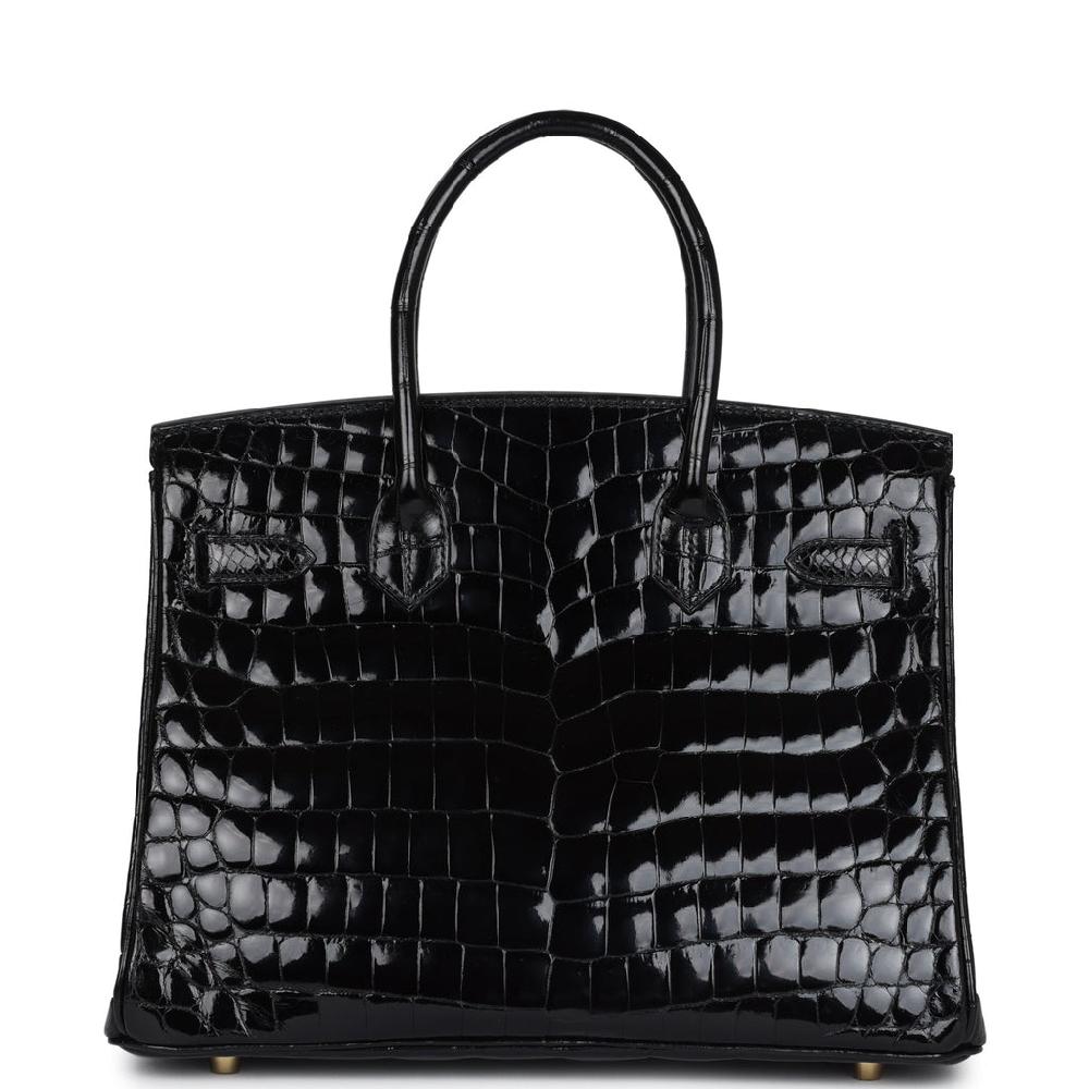 Hermès Birkin 30 - Shiny Niloticus Crocodile Noir - 2024