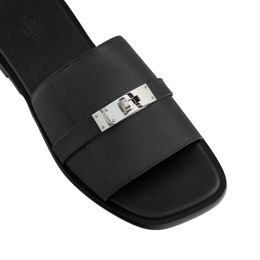 Hermès Gabriel Sandal (Noir, canvas) (45)