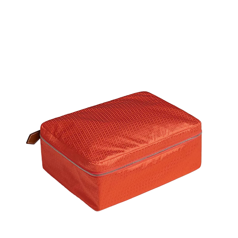 Hermès Traversilk MM Travel Cube - Orange Poppy