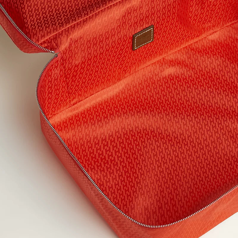Hermès Traversilk MM Travel Cube - Orange Poppy