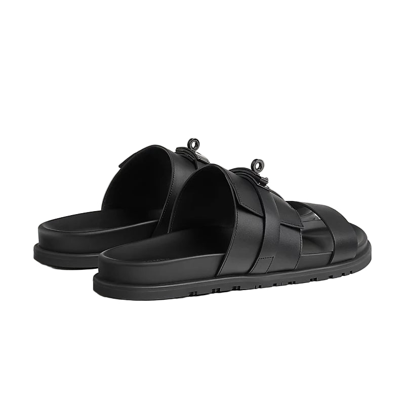 Hermès Jackson Sandal - Noir/Calfskin