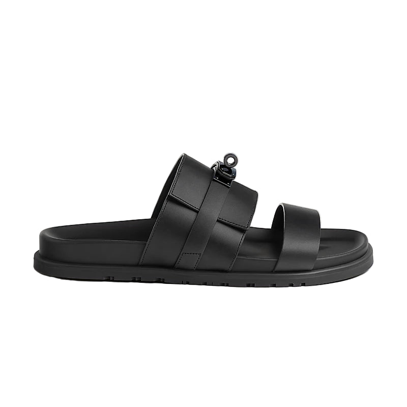 Hermès Jackson Sandal - Noir/Calfskin