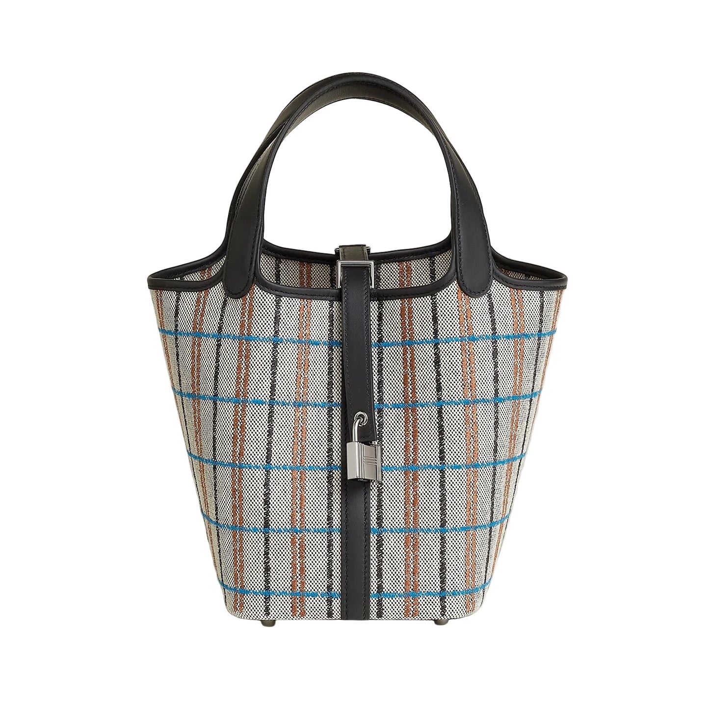 Hermès Picotin Lock 18 Bag – Écru/Noir/Fauve/Bleu Zanzibar – 2024