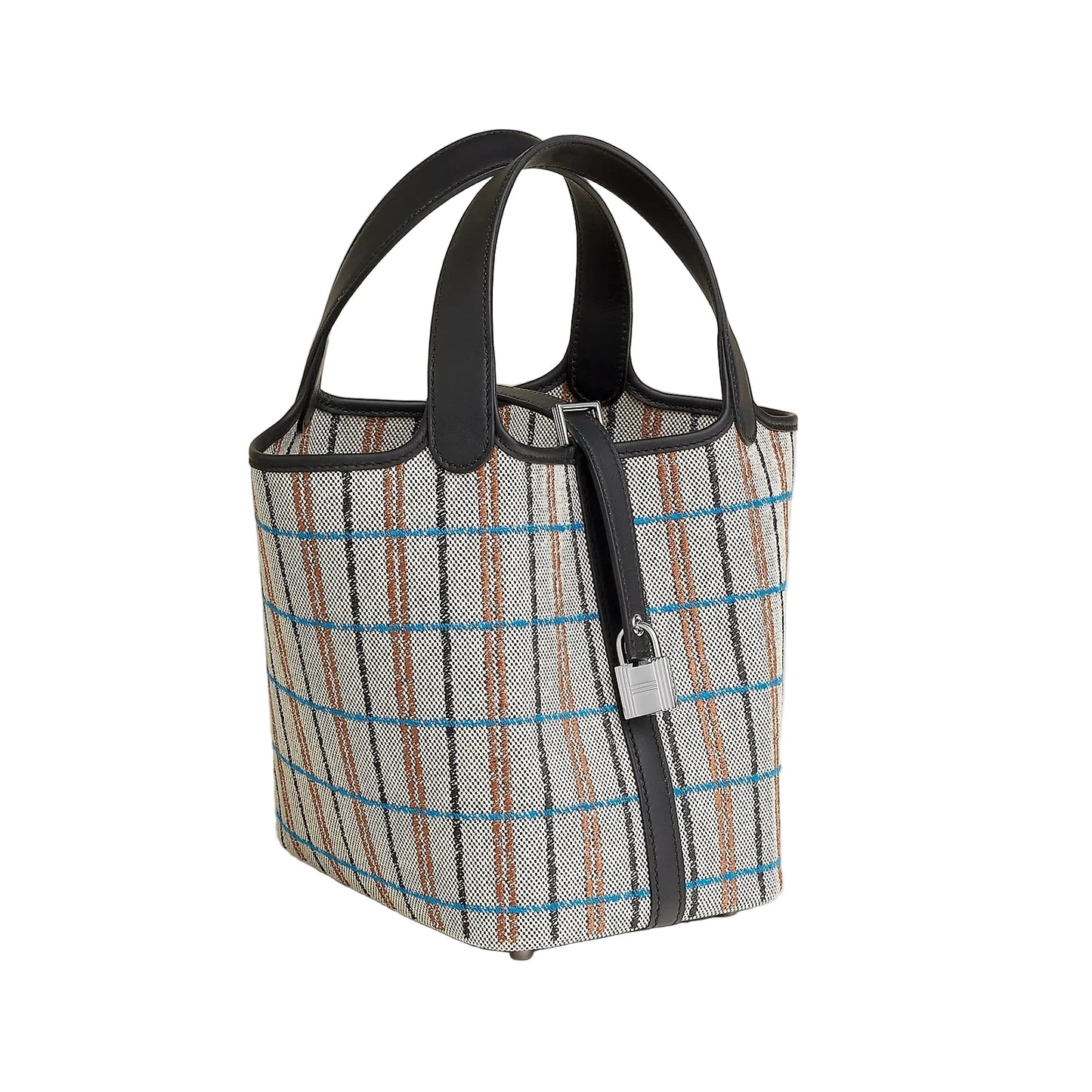 Hermès Picotin Lock 18 Bag – Écru/Noir/Fauve/Bleu Zanzibar – 2024