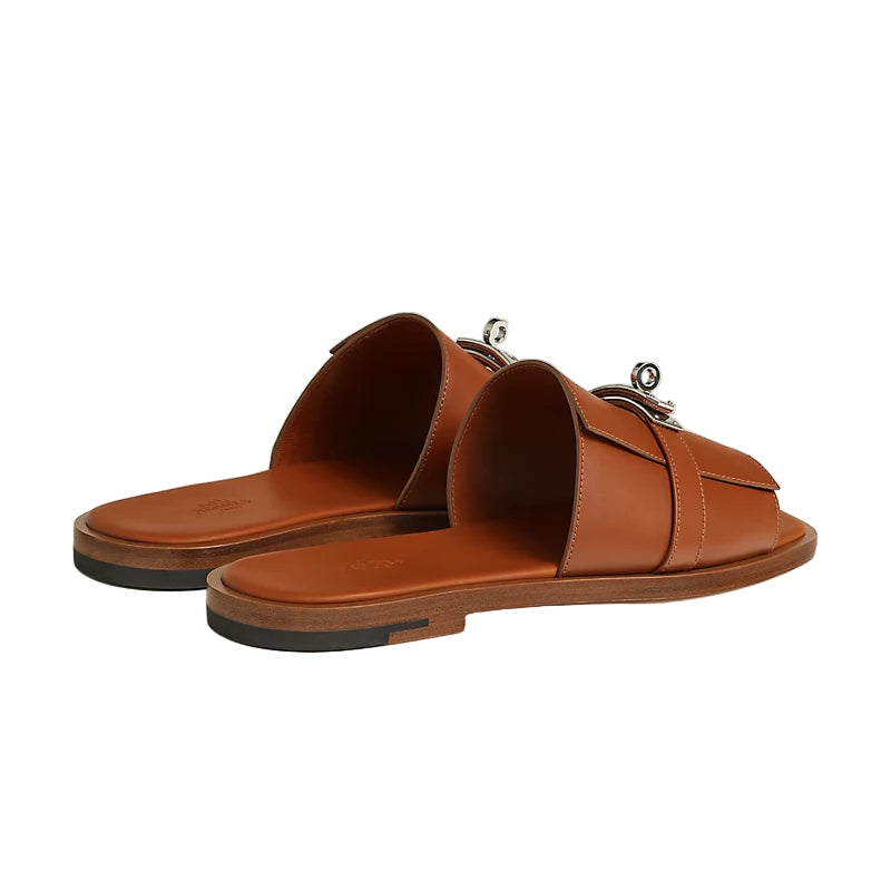 Hermès Gabriel Sandal - Naturel/ Calfskin (44.5)